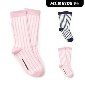 [MLB키즈]바시티 애슬레저 스트라이프 스케이트 양말 (2color)7ASOV045N-SET