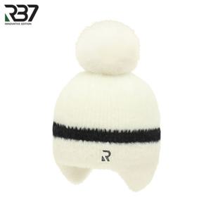[RB7] 겨울방한 귀달이 방울 니트 비니 골프모자(화이트)