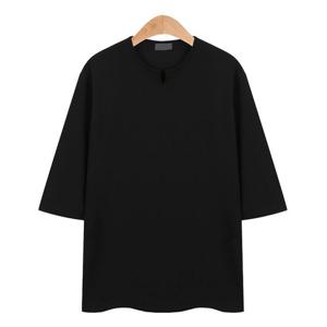 반팔티 남성 절개포인트 라운드넥 7부티셔츠 3컬러 CMT014