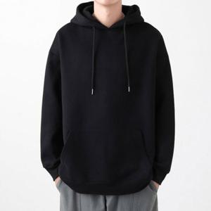 라운드 커플 후드 긴팔 캐주얼 오버핏 공용 티셔츠