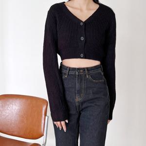 [리빌모아]자하찌 브이넥 크롭 가을 숏 가디건 DJW-KN-SCAT1042-