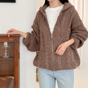 아이우먼 벌룬아방니트후드집업 BNS851M412 빅사이즈