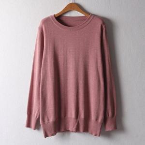 아이우먼 무지라운드홀가니트 EBD004M501 빅사이즈