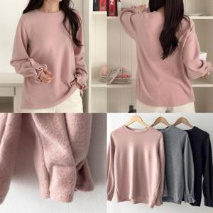 위쉬몰 SM 무지세이라운드니트티(T543H412) 빅사이즈