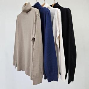 빅사이즈폴라티 T109L501 베이직터틀넥루즈니트티 EB