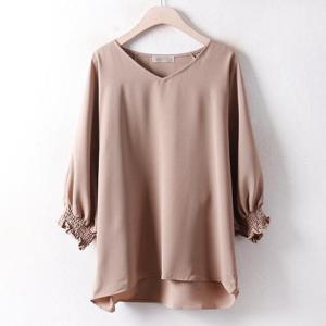 아이우먼 소매샤링블라우스 NB3053M501 빅사이즈