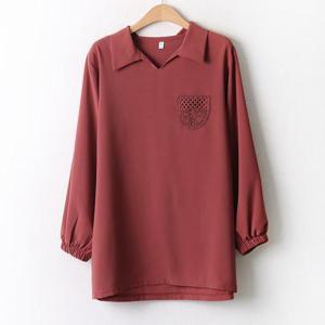 아이우먼 펜포켓오픈블라우스 MNA844M501 빅사이즈