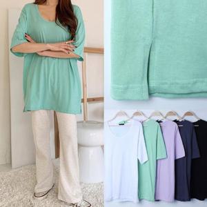 위쉬몰 MS 베이직옆트임유넥반팔티(T576H412) 빅사이즈