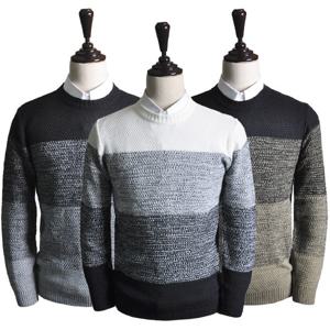 YKR1636 가네꼬 삼색슬라브 라운드 니트