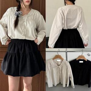 위쉬몰 LT 짜글셔링리본블라우스(T622H501) 빅사이즈