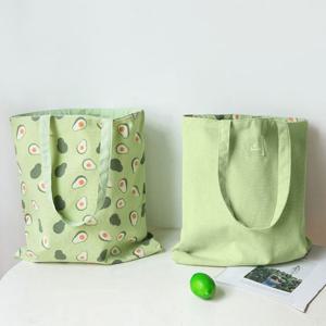 에코백 아보카도 데일리 가벼운 천가방 과일에코백