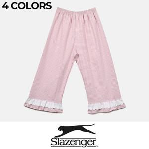 여성 체크 레이스 9부 파자마 0323ne