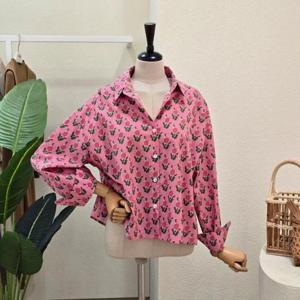 [포커스]FS5A7BL00294_플라워 패턴 데일리 셔츠