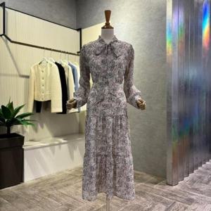 [ab.f.z]AOZ1HO40C_플라워 시폰 리본 원피스