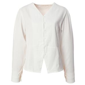 [페이지플린]타이 브이넥 긴팔 블라우스 (F5ABL010)