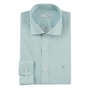 [에스티듀퐁(셔츠)]25SS 하절기 기하학패턴 슬림핏 긴팔 데일리셔츠 SE5SM21LS252SGE