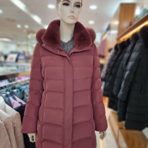 [세리아]렉스 카라  폭스  후드  구스 패딩 점퍼 244303