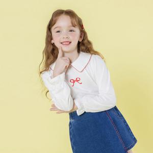 [아이러브제이] 노이스 리본 셔링 카라 티 JXSTO46