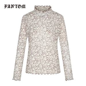 [팬텀] 여성 플라워 패턴 냉감 반목 긴팔이너티셔츠