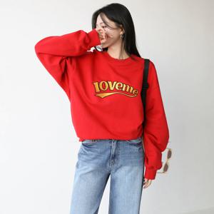 [피핀] 112012 러브미 레터링 자수 맨투맨티