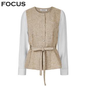 벨트 셋 트위드 블라우스_VFI5S1BL5151
