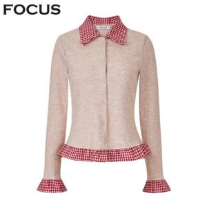 체크 레이어드 프릴 니트_VFI5S1KT2071