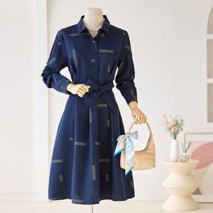 [커스텀에이블] 스퀘어 나염 셔츠 원피스_T2502OP603A