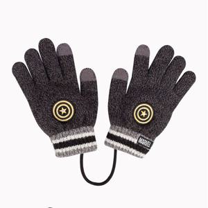 어벤져스 캡틴 블랙 기모 어린이 터치 겨울 방한장갑 MV0654