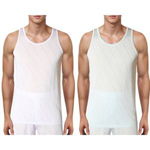 [비비안]RU1707 쾌적한 인견 자가드 남성런닝