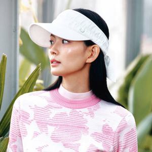 [빈폴골프ACC] (BE548BA251) 여성 셔링 썬바이저 - 화이트