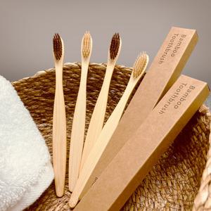 비긴에코 모소 대나무 칫솔 30개 브라운 / 밤부 나무 KC인증