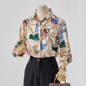 [커스텀에이블] 체인나염 셔츠블라우스_T2503BL606A