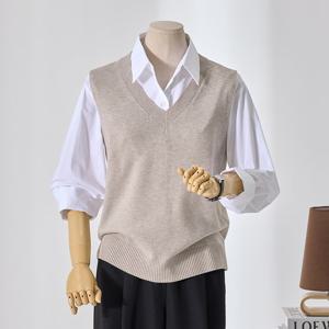 [커스텀에이블] 심플 브이넥니트 조끼_T2503KV602A