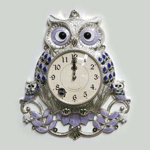 대형 부엉이대  은도금 무소음  벽시계 벽걸이 선물