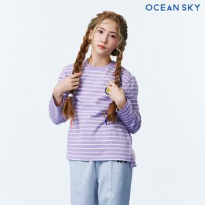 [오션스카이] 여아 선염 스트라이프 쭉티셔츠-CAJG5152B0T