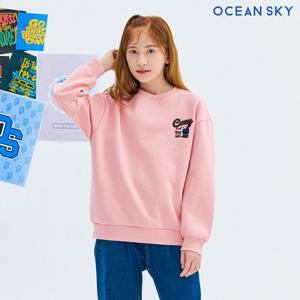 [오션스카이] 공용 부클 캐릭터 기모 맨투맨 티셔츠-CFJB5142D0P