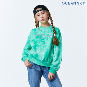 [오션스카이] 여아 타이다이 크롭 맨투맨 티셔츠-CAJG5156B0H