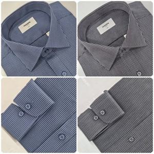 [레노마셔츠]슬림핏 /투톤 스트라이프/긴소매 셔츠 ROFSLP969 DG