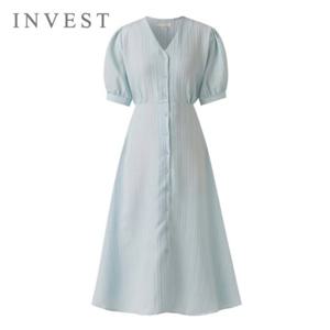 V넥 플레어 롱 원피스_INI5M1OP3191