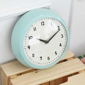 벽시계 모던한 메탈 레트로 라운드 2color