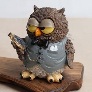 부엉이소품 신사 부엉이 소품인형