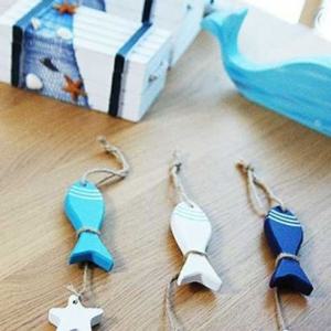 선반 우드 별 물고기 장식품 인테리어 미니어처