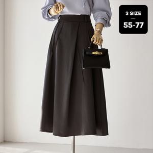 [커스텀에이블] [55-77]핀턱 A라인 롱스커트_T2504SK603A