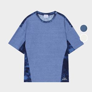 [버커루]남녀공용 등판지퍼 배색 티셔츠 B235TS902P