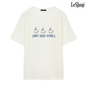 [르샵]레터링 라운드 반팔 티셔츠 (DP2LW002A)