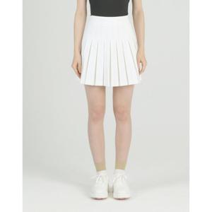 헤지스골프  (HWSK5A201OW)  25SS 화이트 여성 에센셜 플리츠 스커트