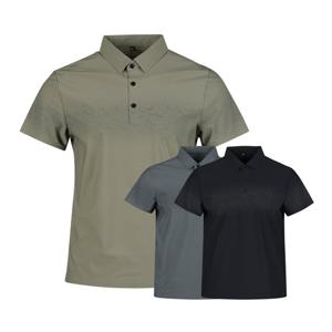 럭스골프 남성 심리스 텐션 카라 반팔 티셔츠 BLU25M403