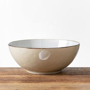 이천도자기 미색꽃 사각 소면기 16.8cm 그릇 식기