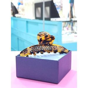 로뎀 세이브존05 프랑스 스와로브스키 슬림 중 집게핀(진브라운호피)2 RDE24030036