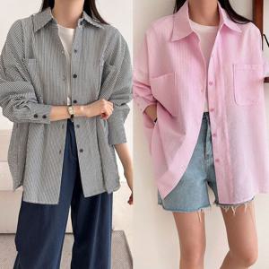 지지미오버핏카라셔츠 502T784S 빅사이즈 여성 503